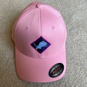 Detroit Lions NFL Women's Hat FlexFit Pink L/XL New